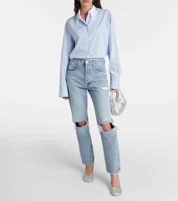 Distressed Mid-Rise Straight Jeans 90s | Agolde