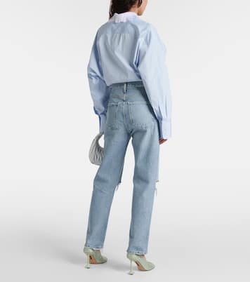 Distressed Mid-Rise Straight Jeans 90s | Agolde