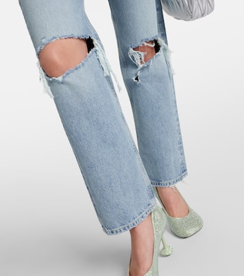 Distressed Mid-Rise Straight Jeans 90s | Agolde