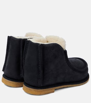 Shearling-lined leather ankle boots | JW Anderson