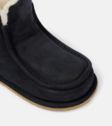 Shearling-lined leather ankle boots | JW Anderson