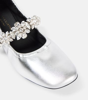 Elsa metallic faux leather ballet flats | Stella McCartney