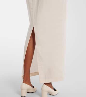 Robe longue Webster en soie et coton | Khaite