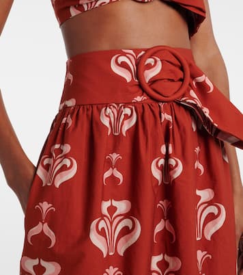 Bedruckter Maxirock aus Baumwolle | Adriana Degreas