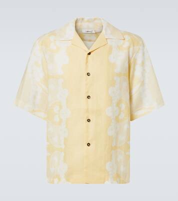 Floral linen bowling shirt  | Commas