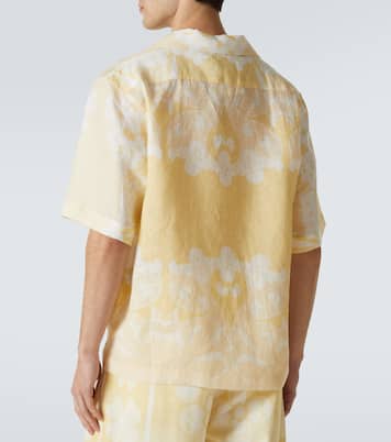Floral linen bowling shirt  | Commas