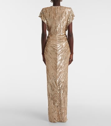 Robe longue Zola en tulle à sequins | Jenny Packham