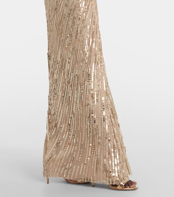 Robe longue Zola en tulle à sequins | Jenny Packham
