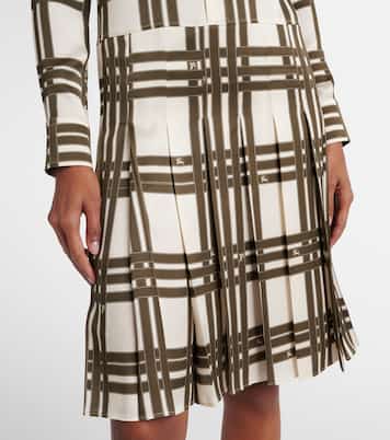Hemdblusenkleid Ribbon Check aus Seide | Burberry