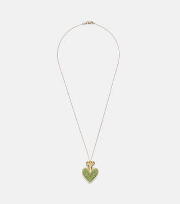 Collier Blowing Heart en or 18 ct et tsavorites | Ileana Makri