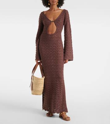 Rey crochet cotton-blend maxi dress | Bananhot