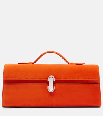 Tote Bag Slim Symmetry aus Veloursleder | Savette