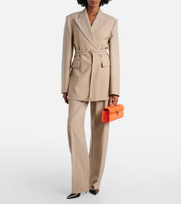 Tote Bag Slim Symmetry aus Veloursleder | Savette