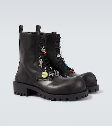 Hummer leather lace-up boots  | Balenciaga