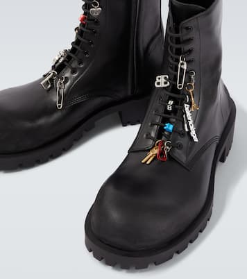 Hummer leather lace-up boots  | Balenciaga