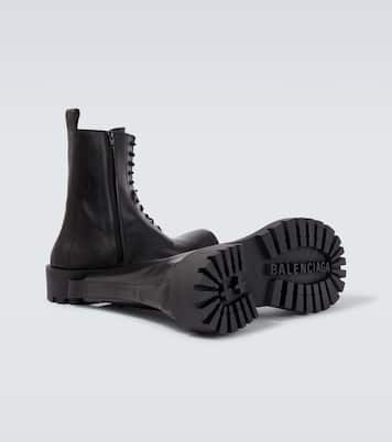 Hummer leather lace-up boots  | Balenciaga