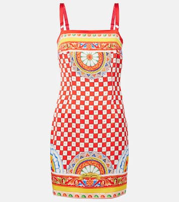Taormina printed silk-blend minidress | Dolce&Gabbana
