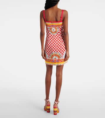 Taormina printed silk-blend minidress | Dolce&Gabbana