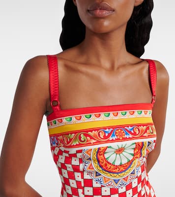 Taormina printed silk-blend minidress | Dolce&Gabbana