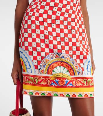 Taormina printed silk-blend minidress | Dolce&Gabbana