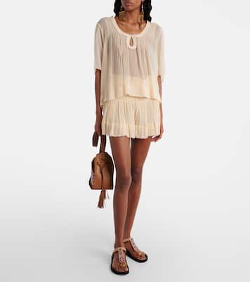 Maelly shirred silk shorts | Isabel Marant
