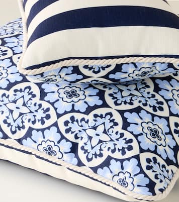Palazzo Blue cotton cushion | La DoubleJ