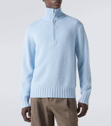 Cashmere half-zip sweater | Allude