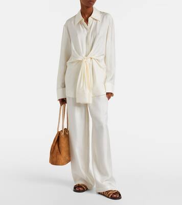 Pantoletten Fayence aus Shearling | Jimmy Choo