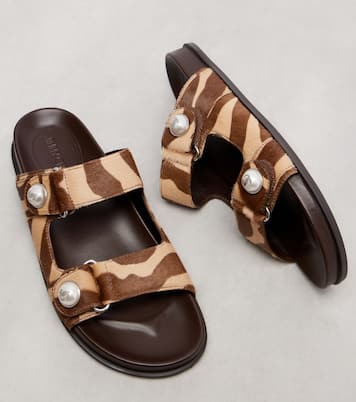 Pantoletten Fayence aus Shearling | Jimmy Choo