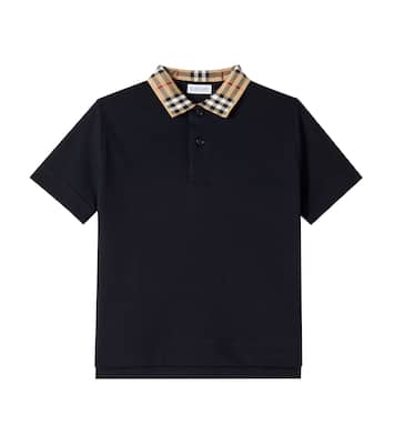Burberry Check cotton piqué polo shirt | Burberry Kids