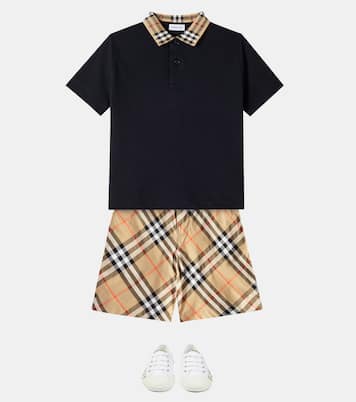 Burberry Check cotton piqué polo shirt | Burberry Kids
