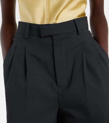 High-rise virgin wool twill pants  | Ami Paris