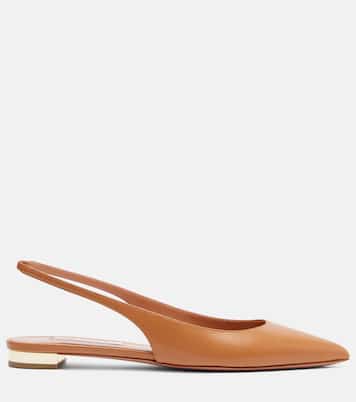Purist leather slingback flats | Aquazzura
