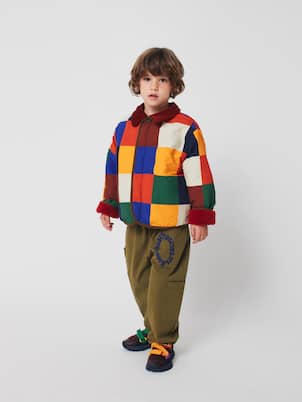 Multicolor Tiles reversible padded jacket | Bobo Choses