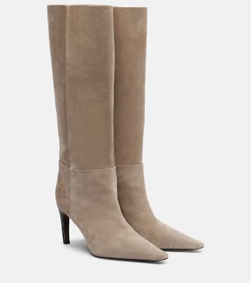 Monili suede knee-high boots | Brunello Cucinelli