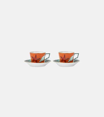 Il Viaggio Di Nettuno set of 2 teacups and saucers by Luke Edward Hall | Ginori 1735