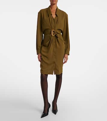 re/edit Cow-boys crêpe twill shirt dress | Mugler