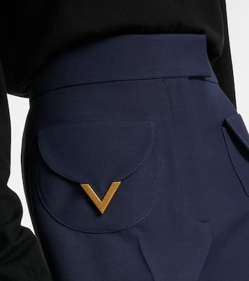 Weite Hose VGold aus Crepe Couture | Valentino