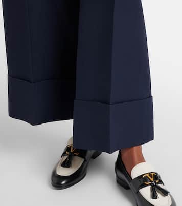 Weite Hose VGold aus Crepe Couture | Valentino