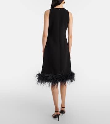 Semito feather-trimmed midi dress | Max Mara
