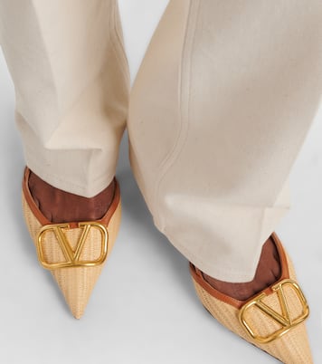 Slingback-Pumps VLogo mit Leder | Valentino Garavani