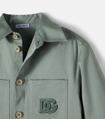 Camicia bowling DG in misto cotone | Dolce&Gabbana Kids