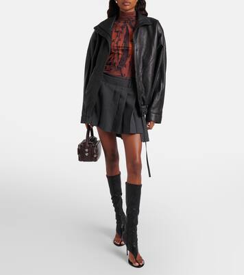 Lidia 105 leather knee-high boots | Paris Texas