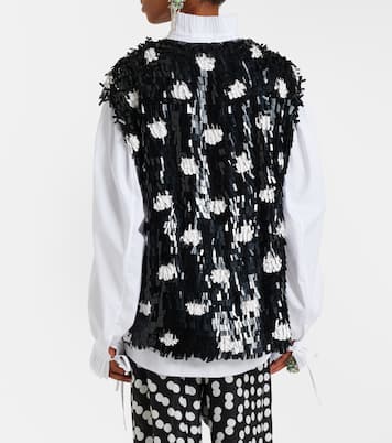 Top Cuzco en soie à sequins | Dries Van Noten