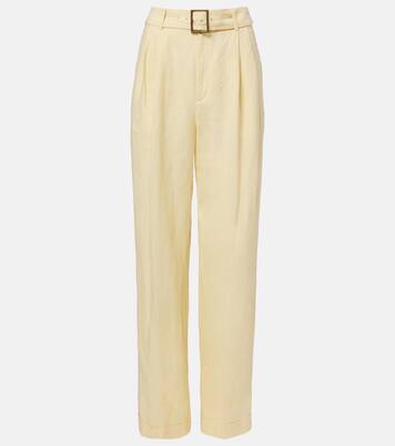 Belted linen straight pants | Polo Ralph Lauren