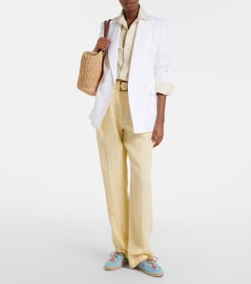 Belted linen straight pants | Polo Ralph Lauren
