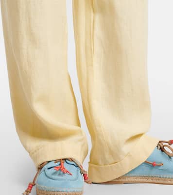 Belted linen straight pants | Polo Ralph Lauren