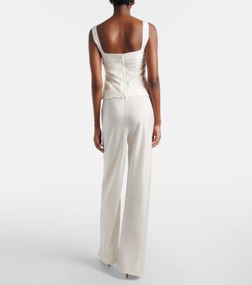 Cove silk-blend straight pants | Posse