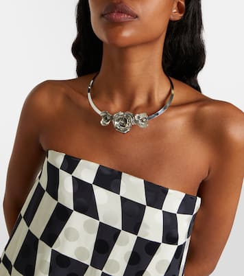 Rosalba floral-appliqué necklace | Jennifer Behr