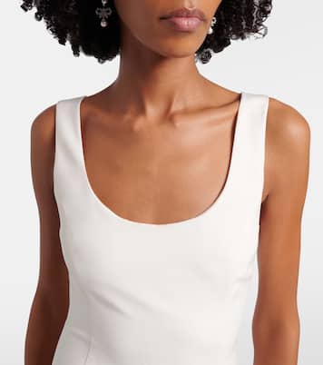 Floral-appliqué midi dress | Leo Lin